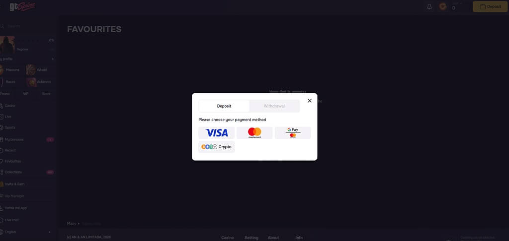 GTSpins Casino Payment Methods UK